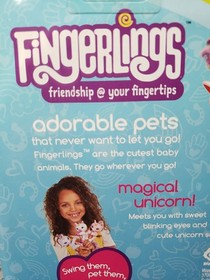 New -Gemma Light Up Unicorn Fingerlings WooWee Friendly Interactive Toy - K1