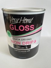 Your Home Quick Drying Gloss 750ml Non Drip  Black