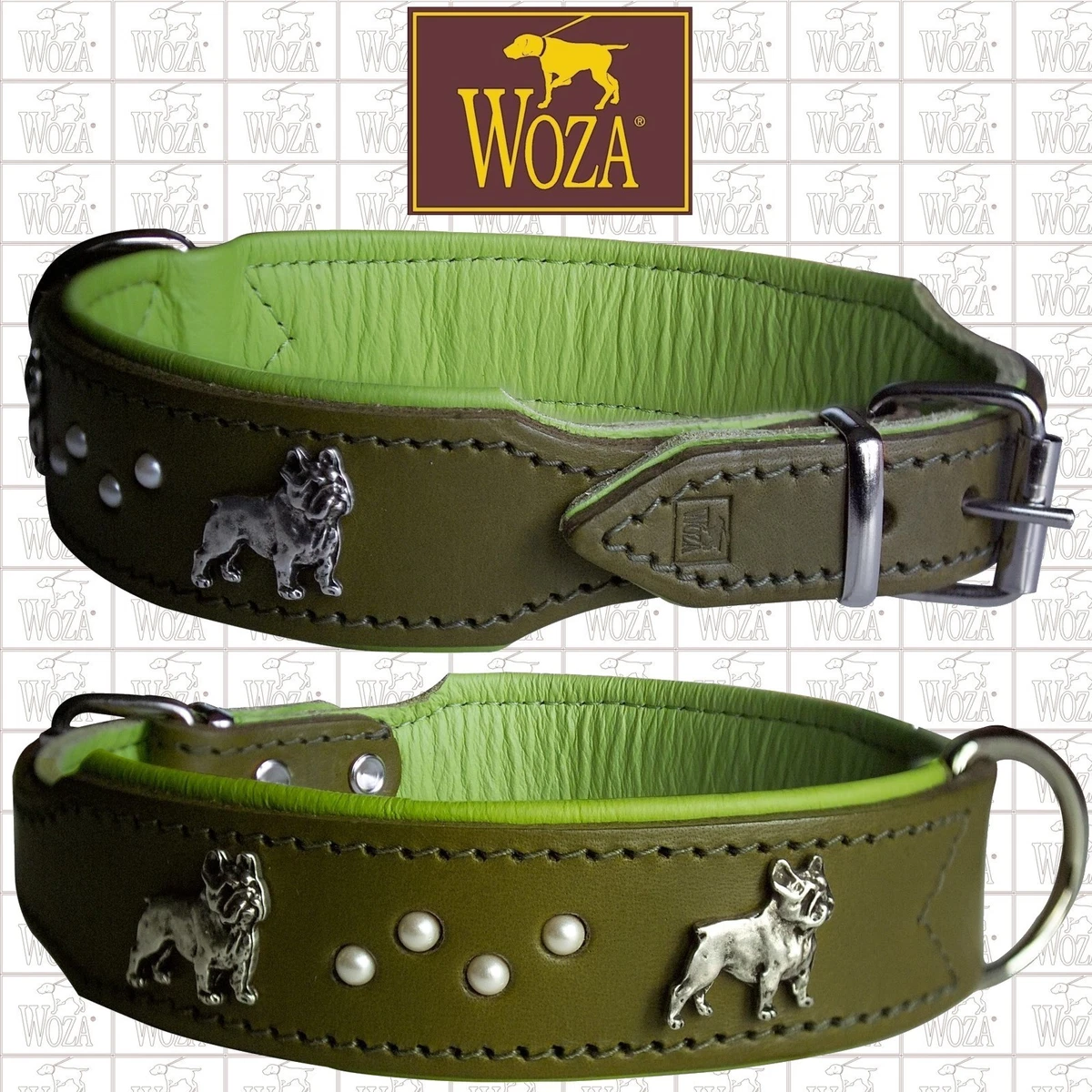 Hunde-Halsband Schwarzes Hundehalsband Aus Leder Französsche