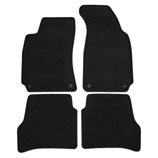 Velour FußMatten Automatten FüR VW Passat B5 1997-2004 4-Tlg Schwarz-image