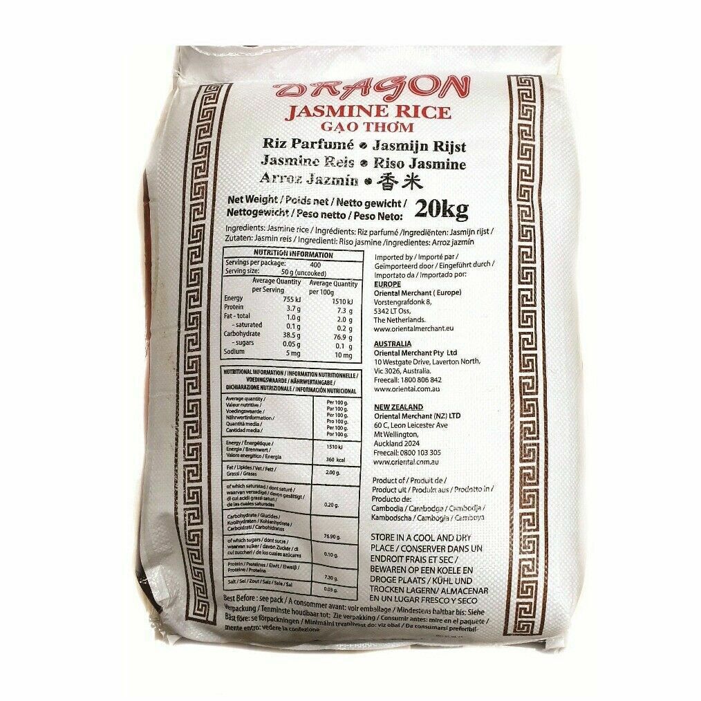 Dragon jasmine RIce 20kg eBay