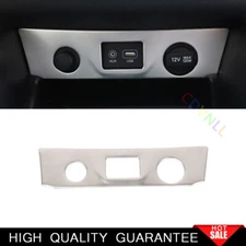 Rear USB Socket Control Frame Trim 1* For Hyundai Tucson 2015-2018 Silver Steel