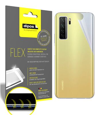 3x Honor 30S Rückseite Schutzfolie Folie, 100% Displayabdeckung, dipos Flex