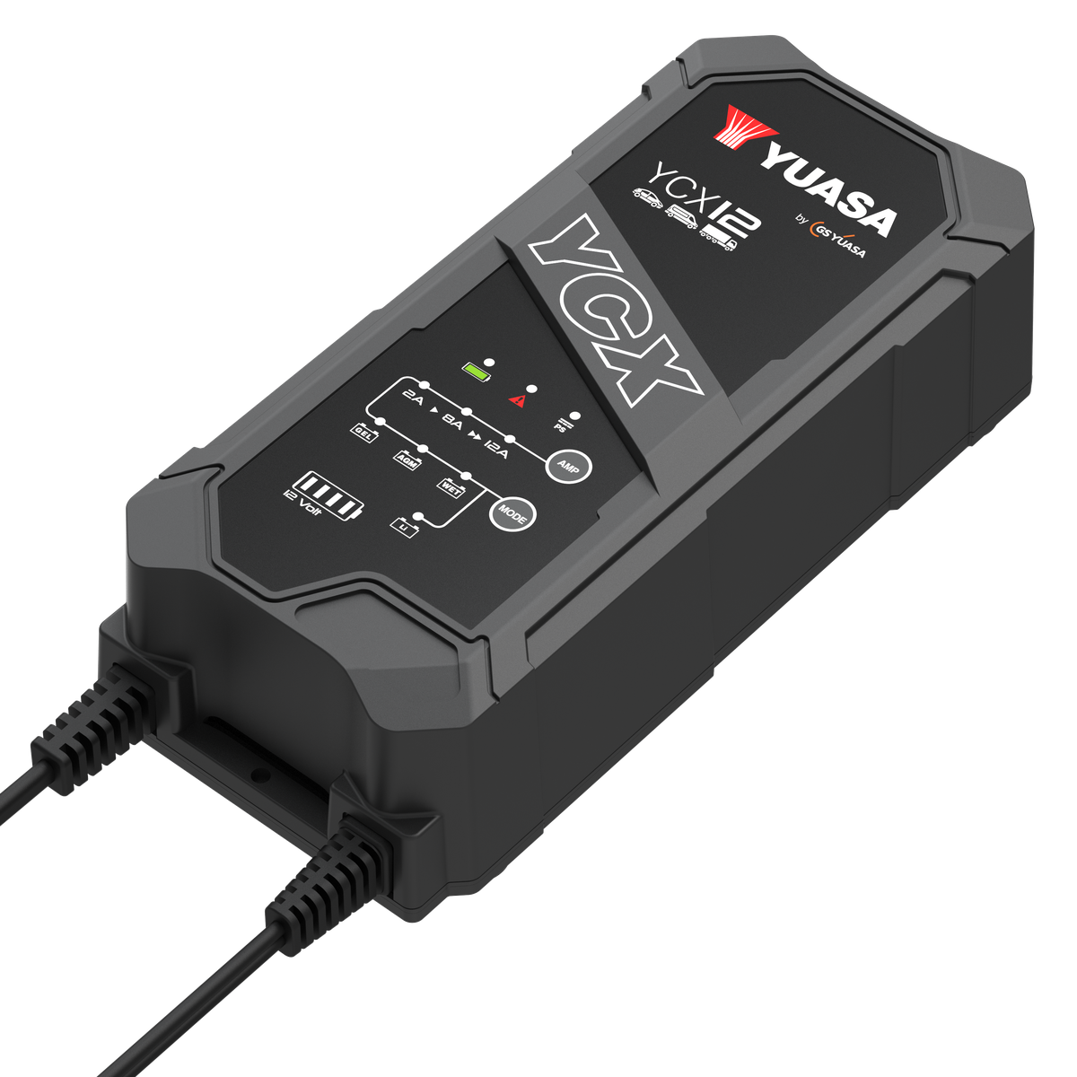 Yuasa YCX12 12V 12A Smart Charger / Compatible with Start-Stop Lead Gel EFB AGM
