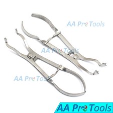 2 IVORY LIGHT WEIGHT Rubber Dam Clamp Forceps Dental Instruments