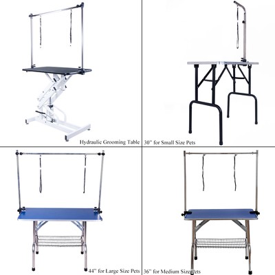 mobile dog grooming table view