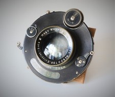 Early Uncommon Hugo Meyer Euryplan-Set IV obiettivo grande formato 262/314 mm, Compur