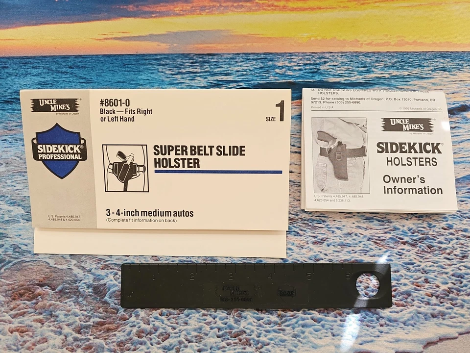 Uncle Mike’s Super Belt Slide 8601-0, 3” to 4” BBL, Ambidextrous Pancake Holster - Image 3 of 4