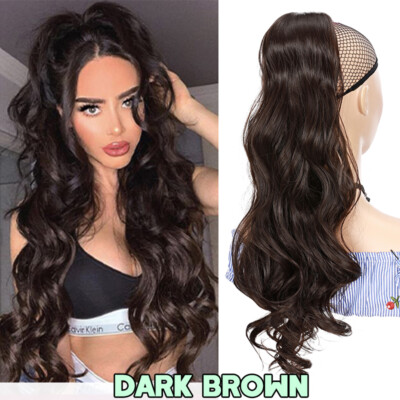 Clip-in Pferdeschwanz Verlängerung Gewellt – Künstlicher Haaraufstecker, 25 Cm, Hitzebeständig, Für Frauen