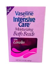 Vaseline Intensive Care Moisturizing Bath Beads With Lanolin New RARE