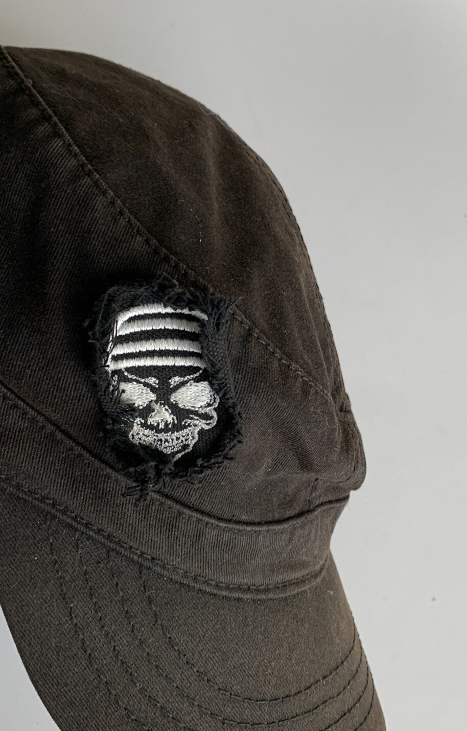 Skull Patch Embroider Patch Baseball HatCap Distr… - image 1