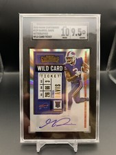 GABRIEL DAVIS 2020 CONTENDERS WILD CARD TICKET RC AUTO BLUE JERSEY SGC 10/9.5