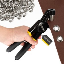 Heavy Duty Grommet Tool Kit with 1/2 Inch Die and 300 Sets of 12MM Grommets,