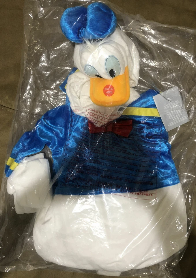 Disney Store Disfraz Pato Donald 18 - 24 Meses Niño Niña Niño Peluche Suave NUEVO Foto 4 de 4