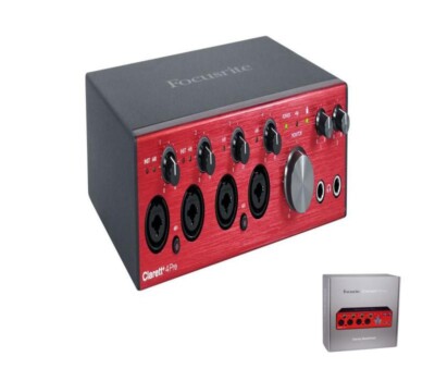 Focusrite Clarett+ 4Pre USB-C Audio Recording Interface, 4 Mic