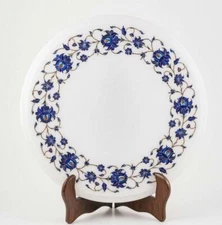 18" white marble table top inlay malachite center coffee antique home decor w77