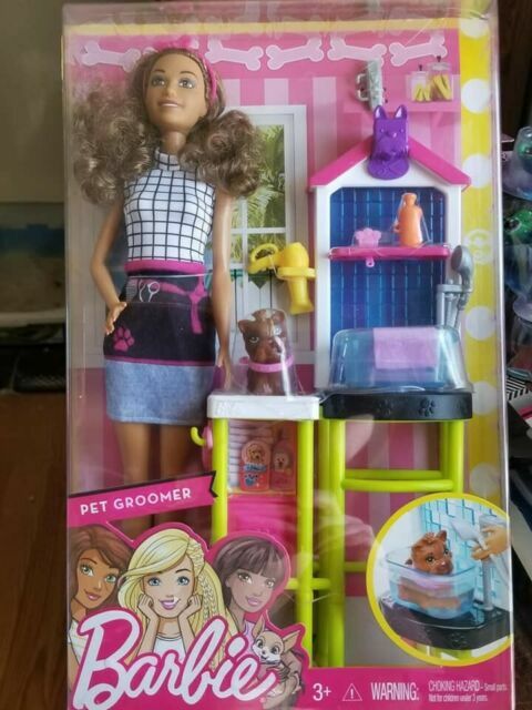 barbie dog grooming set