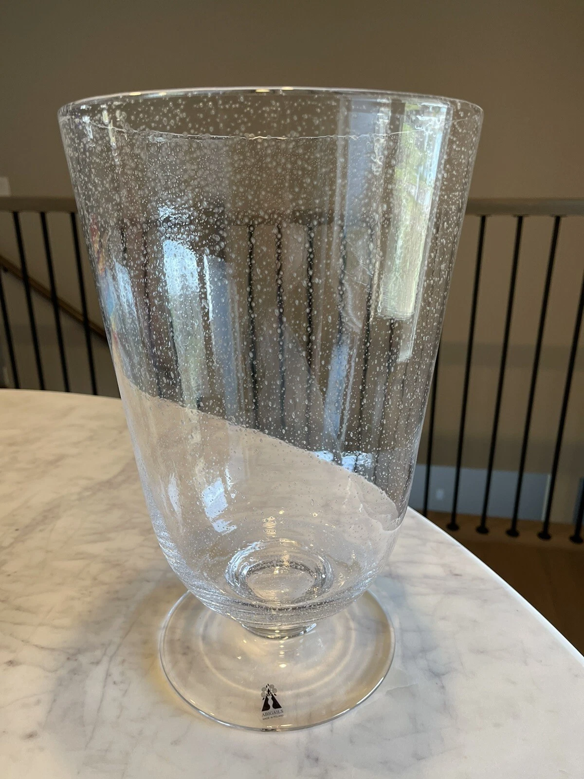 Abigail's Bubble Glass Hurricane Vase