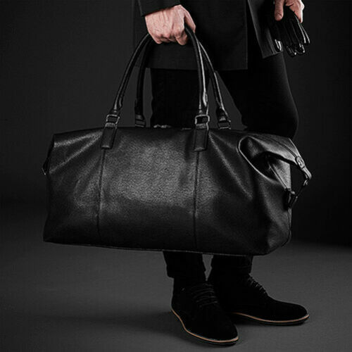 QUADRA nuhide Weekender borsone in ecopelle Palestra Viaggi Borsa Foderato  Nero (QD878) | eBay