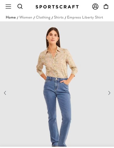 SPORTSCRAFT & LIBERTY MABELLE Pink/Blue Floral Cotton Blouse Shirt 6AUST-UK/2US - Picture 19 of 19