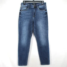 Judy Blue Slim Fit Jeans Size 7 28 Dark Wash Blue Stretch Denim High Rise Womens