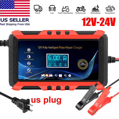 Car Battery Charger 12V 6A Intelligent Automatic Pulse Repair