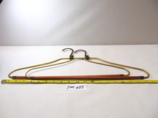 Lot of 2 Vintage Gulliver Luggage Replacement Part Hangers Wood Metal Suitcase