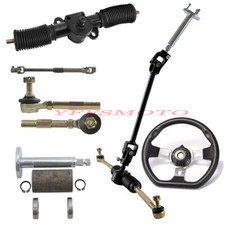 Full Kit Steering Wheel Gear Shaft Rack Pinion Tie Rod Assembly for Golf Cart US