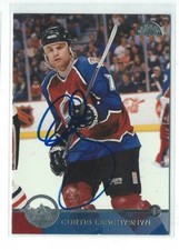 Curtis Leschyshyn Signed 1996/97 Leaf Card #126