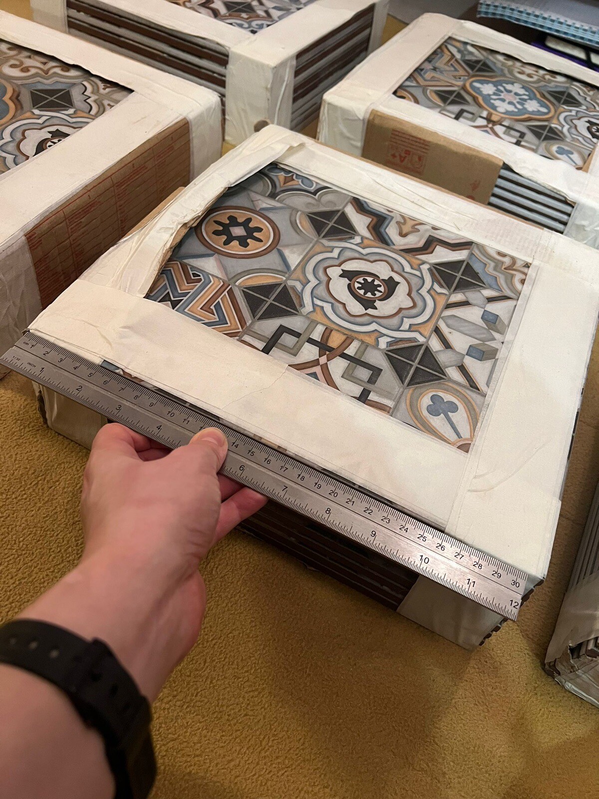 Ceramic Kitchen/Bathroom patterned floor tiles job lot eBay