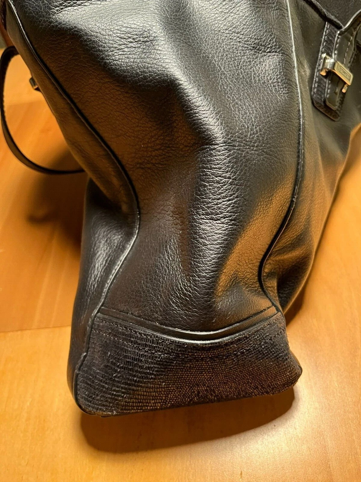 Borsa Coach F25941 in pelle nera di ciottoli ottime condizioni grande spedizione veloce