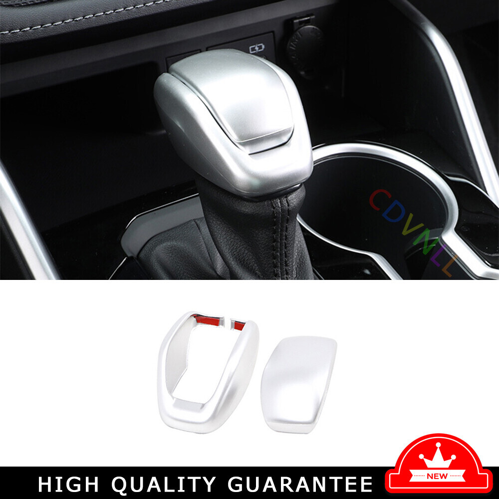 Central Console Gear Shift Knob Trim 2* For Toyota Highlander 20-22 Silver Matte