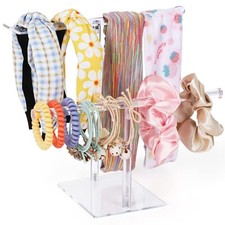 Clear Acrylic Headband Display Stand Organizer Storage Rack for Women Girls