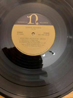 【T8650】Iannis Xenakis Iannis Xenakis ‎- Electro-Acoustic Music . 1st U.S 1970 Nonesuch H