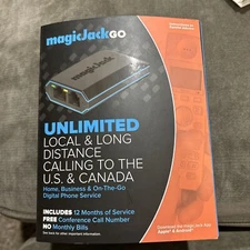 New MagicJack Go K1103G Digital Phone Service VoIP No Contract Required Open Box