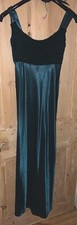 Vintage Green Velvet Satin Maxi Charlotte Halton Evening Gown Maxi Dress 8 10