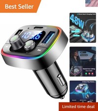 USB C Bluetooth 5.4 Car Adapter  FM Transmitter with Hands-Free Calling