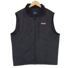 Peak Performance R&D Long Gilet Vintage Noir Sans Manches Veste Up7 Taille S