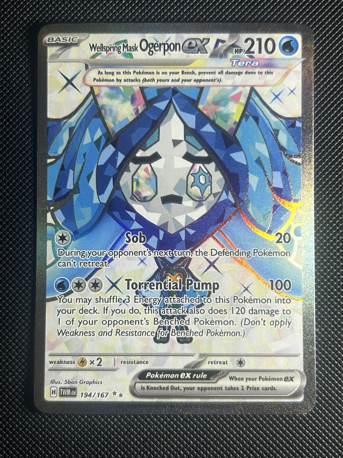 Wellspring Mask Ogerpon ex Holo Ultra Rare SV06: Twilight Masquerade 194/167 NM