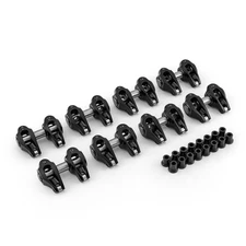 Chevy LS3 1.8 Ratio Aluminum Pedestal Mount Roller Rocker Arm Set Black