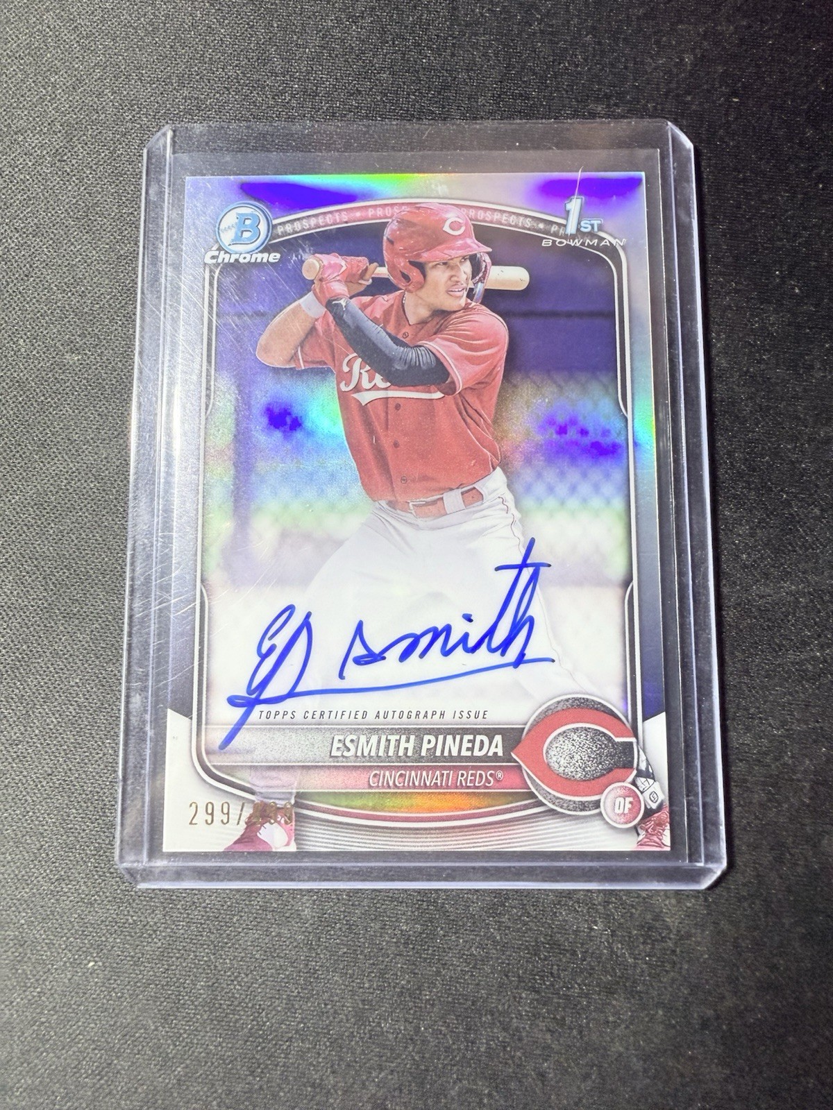 2025 Bowman - Chrome Prospect Autographs Esmith Pineda #CPA-EP Refractor /499