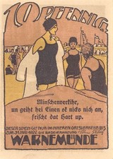 10, 25, 50 Pfennig - Warnemünde - Stadt - bis 31.5.1922