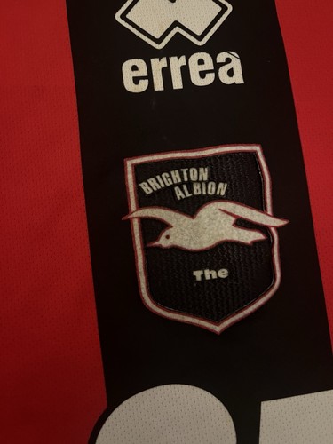 Brighton and Hove Albion 2009-2011 Red Away Football Shirt Jersey Errea Size XL - Picture 6 of 8