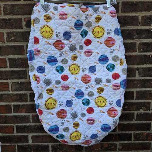 Crate & Barrel Outer Space Planet Themed Bassinet Sheet 36 X 18 X 6