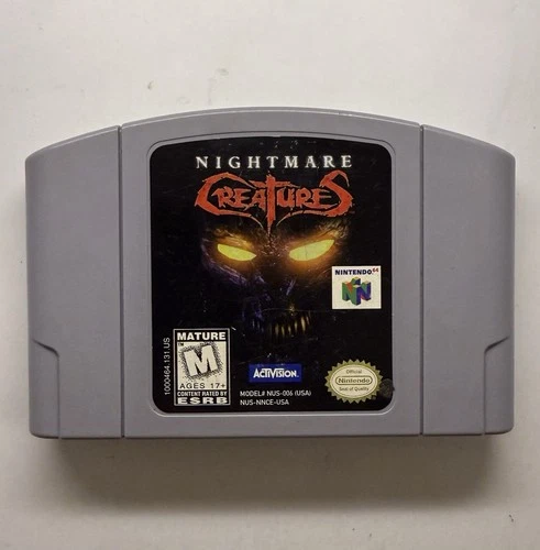 Nightmare Creatures (Nintendo 64, 1998) - Authentic - Cleaned And Tested