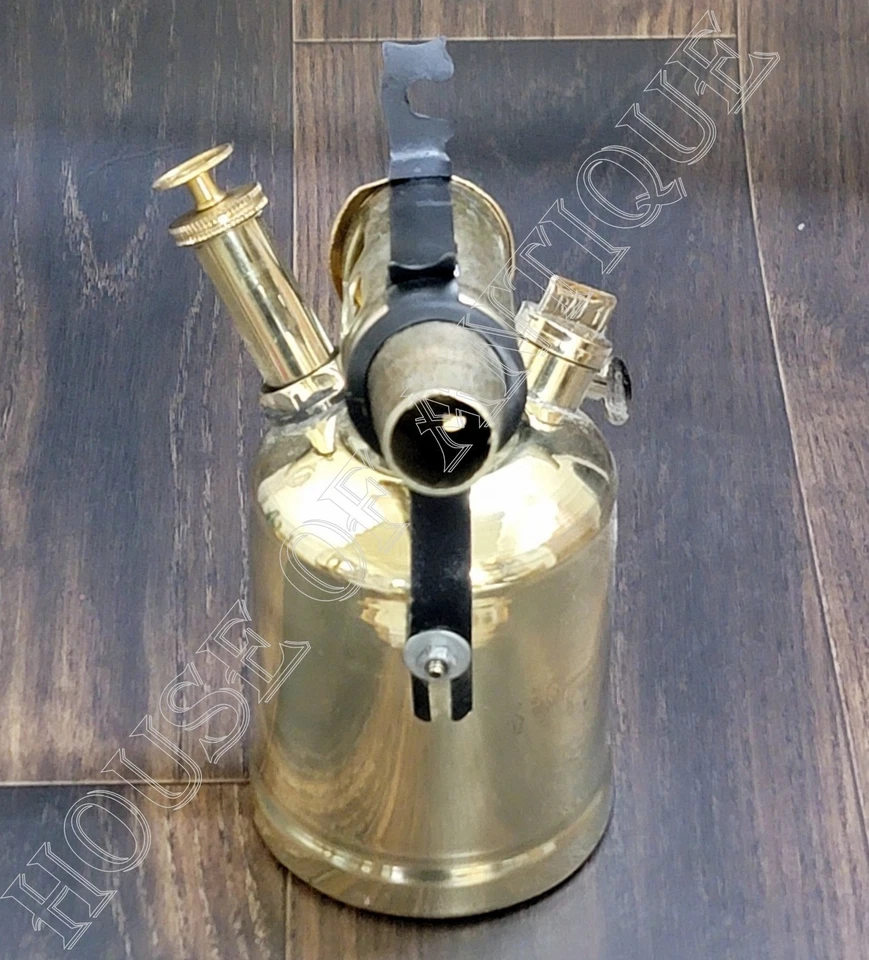 Collectible Kerosene Oil vintage Brass Blow Torch Vintage Style Soldering Tools. - Image 4 of 4
