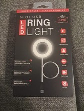 USB LED Ring Light. Adjustable Brightness. Good For Streaming
