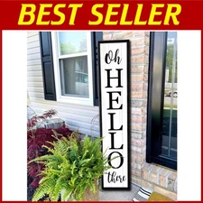 Welcome Sign for Farmhouse Decor - Large 45" Vertical