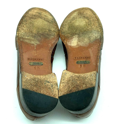 Magnanni Genuine Lizard Shoes Loafers Light Brown 8863 Spain  display picture 2