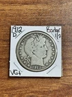 1912 D Barber Silver Half Nice VG Very Good U.S. 50c Type Coin (Raw18055)